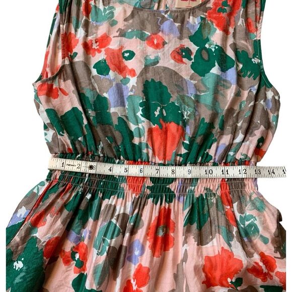 R N London Floral Sleeveless Elasticated Waist Dress Size M/L - Picture 11 of 11